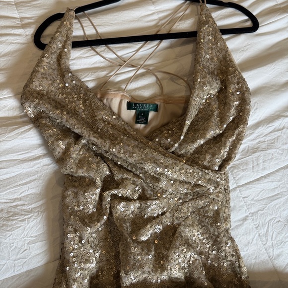 Ralf Lauren Dress Size 4. Champagne color